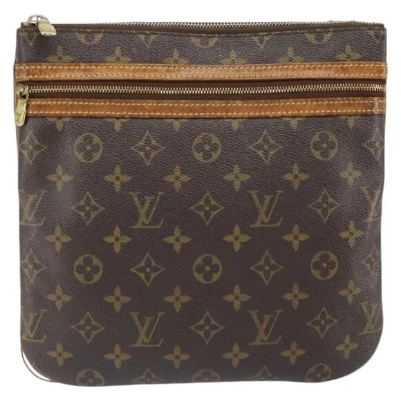 Authentic LOUIS VUITTON Monogram Pochette Bosphore Shoulder Bag M40044 LV - Picture 4 of 16